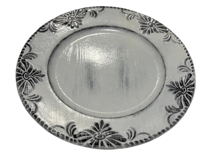 Bajo plato Patinado Negro